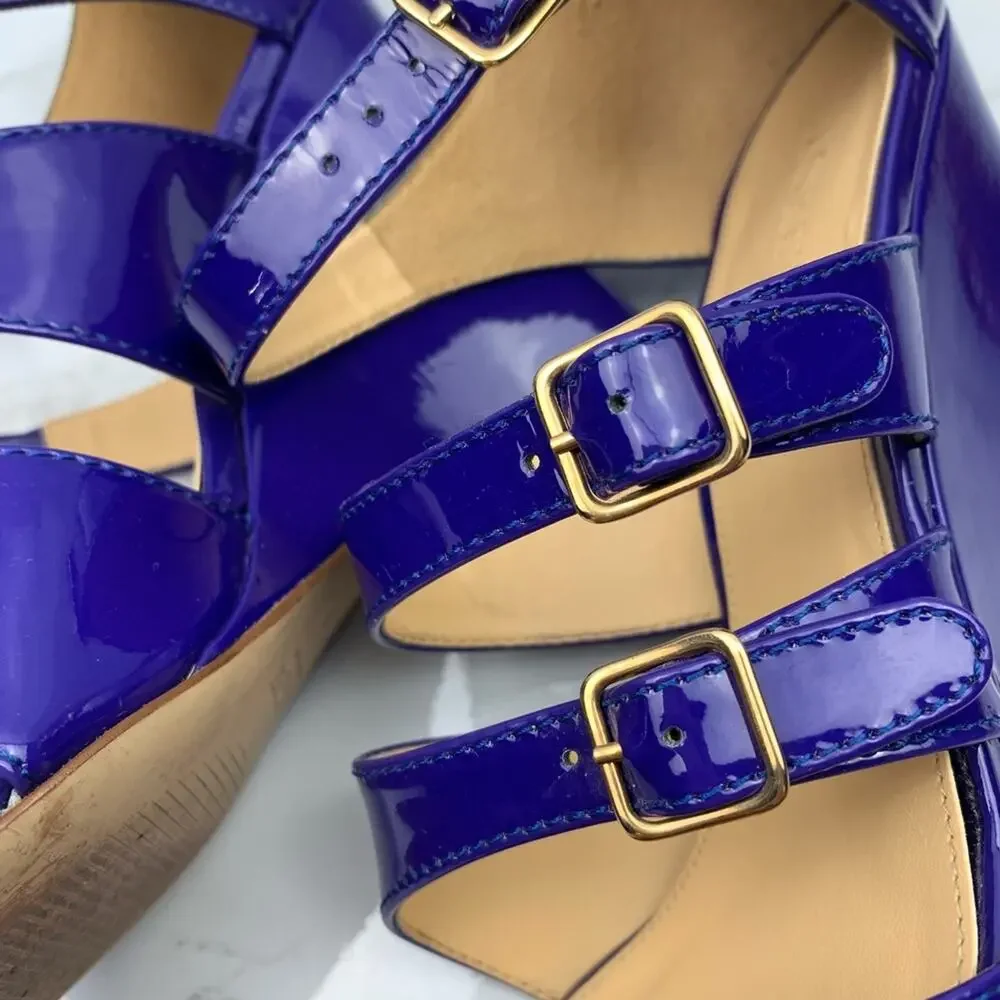 J. Crew Patent Leather Wedges Size 9